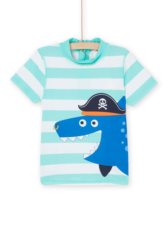 T-shirt anti-UV con stampa a righe RYOMERUVTIREQ / 23SI02R2TUVC200