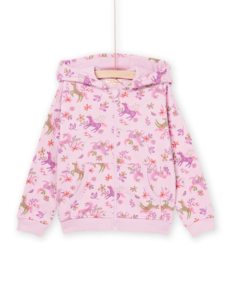 Giacca sportiva rosa con cappuccio PAJOHAUJOG3 / 22W901D1JGHH700
