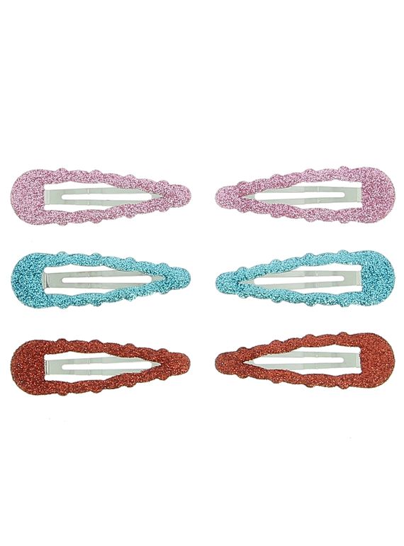 Set of girl's glitter hair slides DYANAUCLIC2 / 18WI01G2BRT099