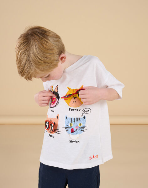 T-shirt a maniche corte con motivo gatti ROSPATI5 / 23S902P5TMC000