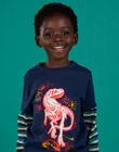 T-shirt a maniche lunghe a righe e motivo dinosauro POPRITEE4 / 22W902P1TML705