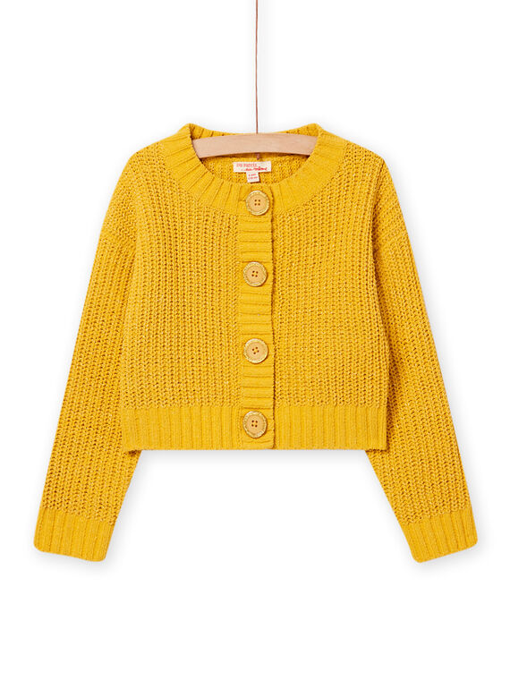 Cardigan in maglia topazio bambina NAJOCAR1 / 22S90161CARB118