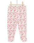 Set pigiama t-shirt e pantaloni con motivo volpe PEFIPYJFOX / 22WH1321PYJE415