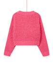 Cardigan in maglia rosa bambina NAJOCAR3 / 22S90163CAR313