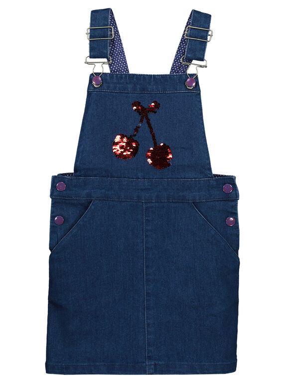 Abito salopette in jeans bambina FACOROB2 / 19S90182ROBK005