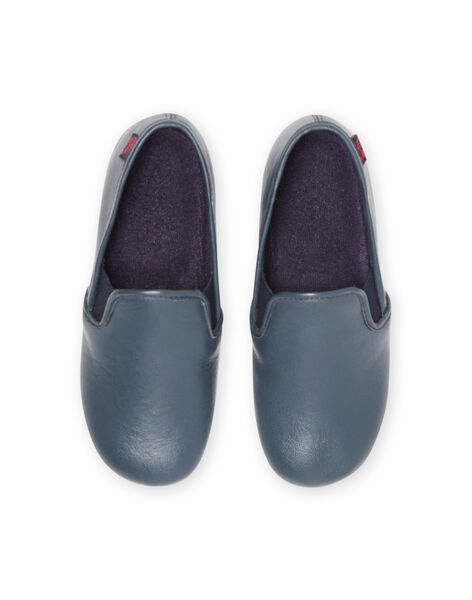Pantofole in pelle navy bambino NOBEAUFILS / 22KK3651D0B070