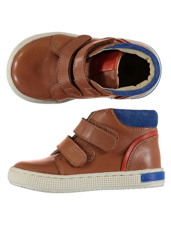 Sneakers pelle cammello neonato GBGBASMEL / 19WK38I4D3F804