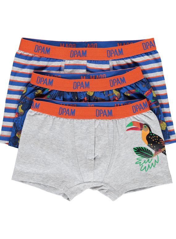 Pack of boys' boxer shorts CEGOBOXTOU / 18SH12V4BOXC209