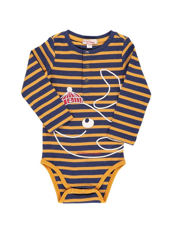 Boys' long-sleeved bodysuit DUNAUBOD / 18WG10G1BOD099