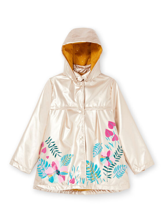 Impermeabile dorato e stampa a fiori LANAUIMPER / 21S901R2IMPK008