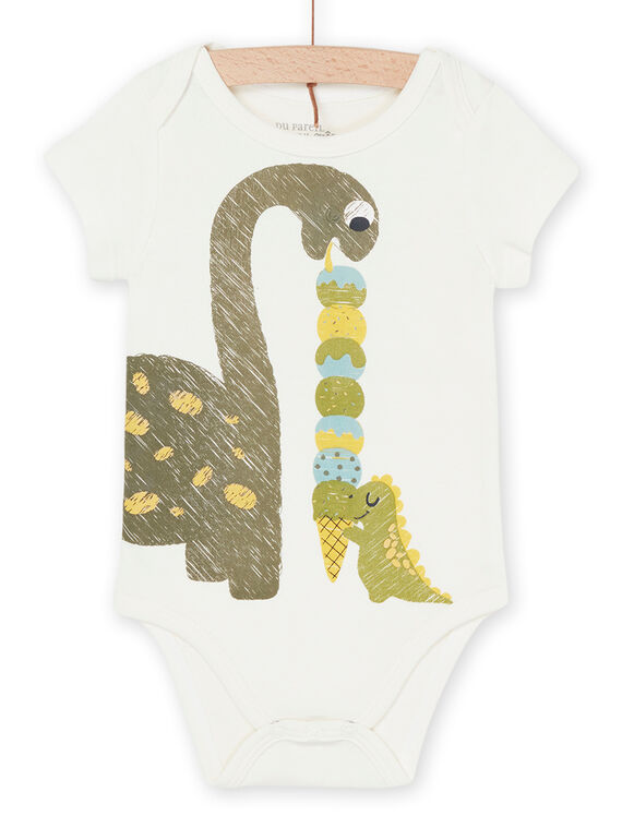 Body verde a maniche corte con motivi dinosauri REGABODGLA / 23SH14E3BDL009