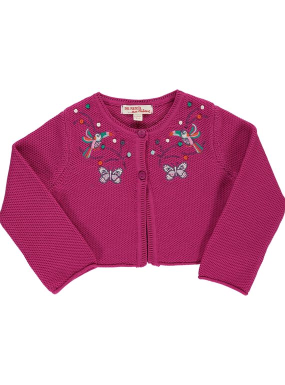 Baby girls' cropped cardigan CIGAUCAR / 18SG09L1CAR304