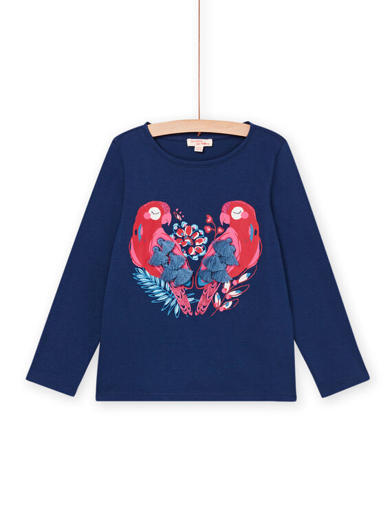 T-shirt maniche lunghe con stampa pappagalli. PAGOTEE2 / 22W901O2TMLC220