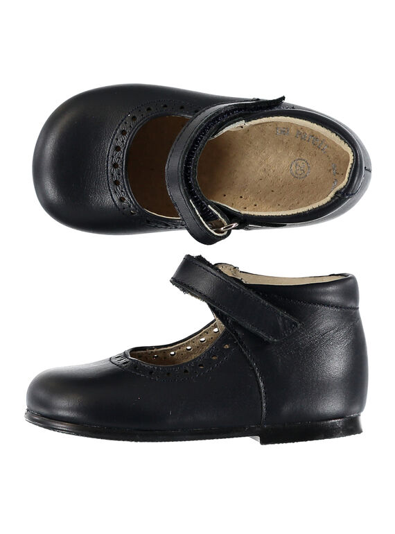 Scarpe baby pelle navy neonata GBFBABPERF1 / 19WK37B1D13070