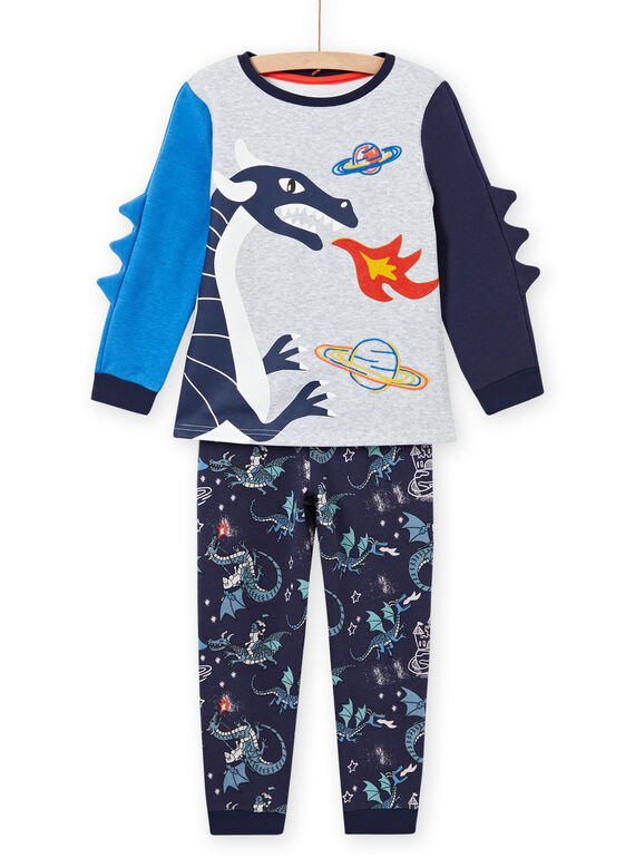 Set pigiama stampa drago fosforescente bambino MEGOPYJGON / 21WH1295PYJJ922