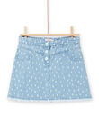 Gonna denim chiaro a pois bambina NAMOJUP2 / 22S901N1JUPP272