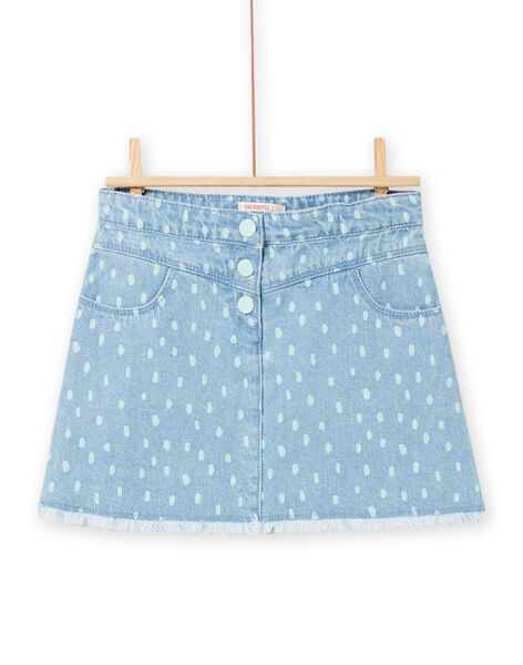 Gonna denim chiaro a pois bambina NAMOJUP2 / 22S901N1JUPP272