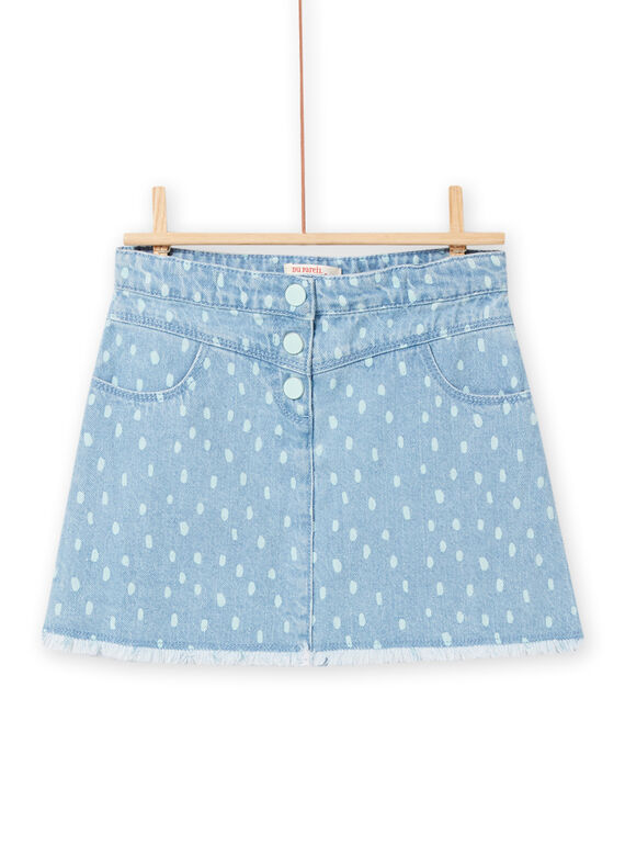 Gonna denim chiaro a pois bambina NAMOJUP2 / 22S901N1JUPP272