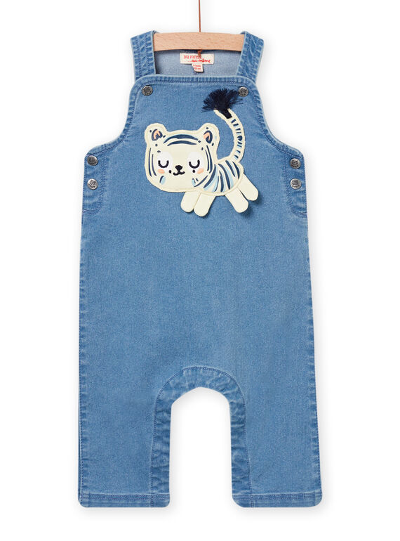 Salopette in denim chiaro neonato NUMOSAL / 22SG10N1SALP272
