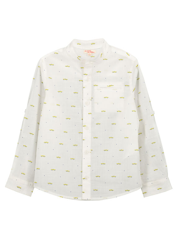 Camicia bianca fantasia bambino FOPOCHEM2 / 19S902C2CHM000