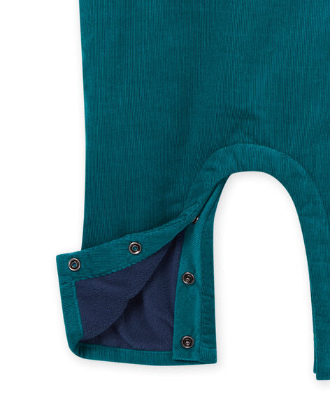 Salopette verde double face in velluto PUPRISAL1 / 22WG10P2SAL060