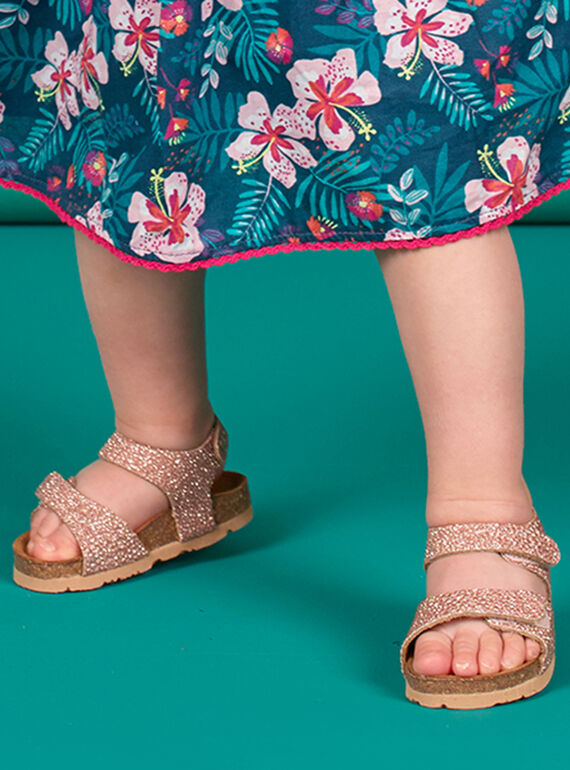 Sandali dorati rosa neonata LBFNUGOLD / 21KK3757D0EK009