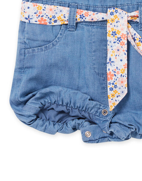 Salopette corta in denim con cintura amovibile PICISAC / 22WG09M1SALP274