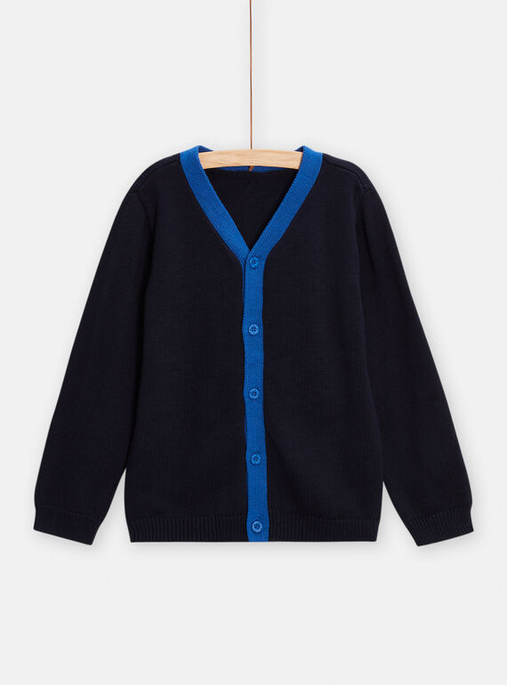 Cardigan blu e nero bambino TOPAGIL / 24S90221GIL705
