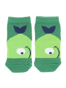 Baby boys' green ankle socks CYUJOCHO11A / 18SI10S9SOQ600