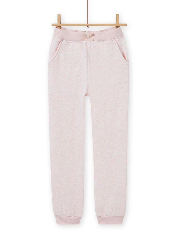 Pantaloni sportivi rosa melange bambina MAJOBAJOG2 / 21W90111JGBD314