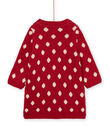 Abito in maglia jacquart con motivo gufo PIPRAROB2 / 22WG09S2ROB410