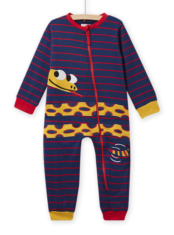 Pigiama navy a righe e motivo serpente bambino NEGOCOMBI / 22SH12E1D4F070