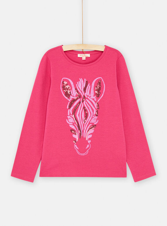 T-shirt fucsia a maniche lunghe SAJOYTEE4 / 23W901F5TML304