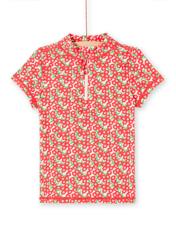 T-shirt anti-UV rosa bambina LYAMERLUVEX / 21SI01D2TUV309