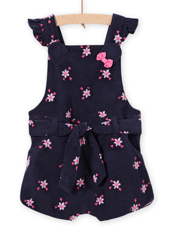 Salopette corta con stampa a fiori in velluto a costine bambina MIPLASAC / 21WG09O1SALC202