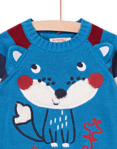 Maglia con stampa volpe multitecnica PUGOPUL / 22WG10O1PULC220