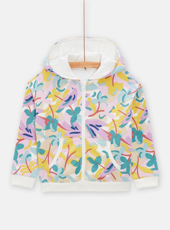 Giacca sportiva bambina multicolore con stampa acquerello TAJOHOJOG1 / 24S90182JGH001