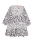 Abito a maniche lunghe con stampa a fiori PAREROB1 / 22W901T3ROBJ901