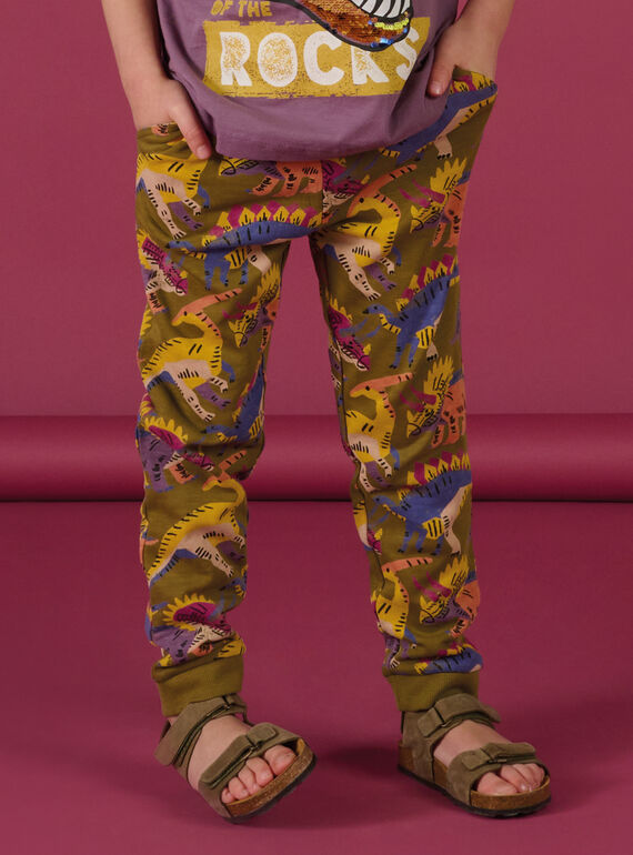 Pantaloni sportivi con tessuto felpato e stampa dinosauri ROMAGJOG / 23S902T1JGBG631