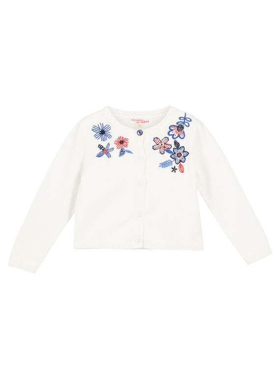 Cardigan ricamato bambina FATOCAR / 19S901L1CAR000