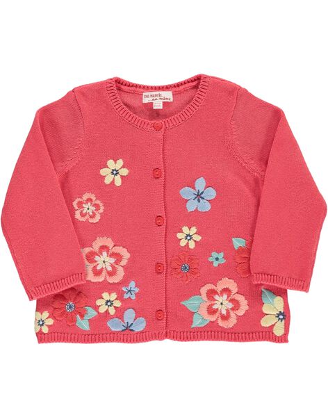 Baby girls' cotton cardigan CIBUCAR2 / 18SG09K2CARF515