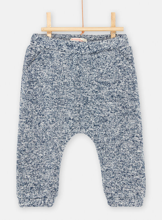 Pantaloni sportivi blu oceano melange neonato SUKHOBAJOG / 23WG10Q1JGB707
