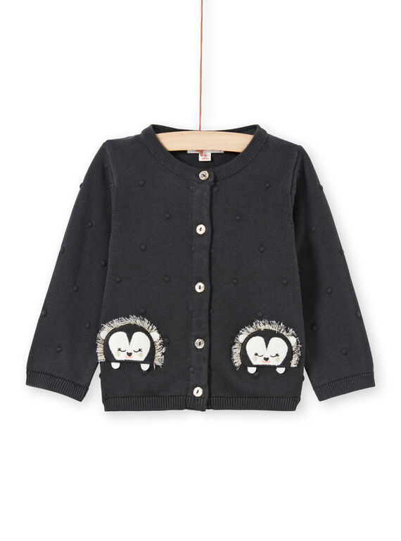 Cardigan antracite neonata LIPOECAR / 21SG09Y1CARJ916