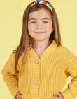 Camicia maniche lunghe in maglia gialla bambina MAMIXCAR1 / 21W901J2CARB106