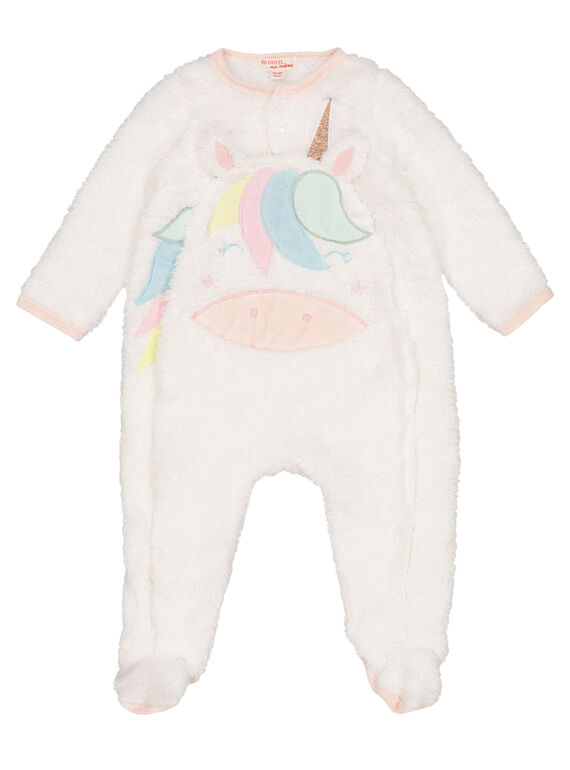 Tutina ecrù in soft boa lurex neonata GEFIGRELI / 19WH13N1GRE000