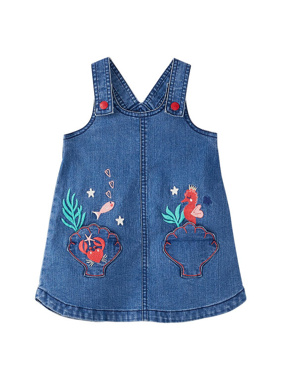 Abito salopette in denim neonata JICEAROB3 / 20SG09N2ROBP272