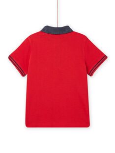 Polo rossa con tasca a contrasto bambino NOVAPOL / 22S90221POLF503