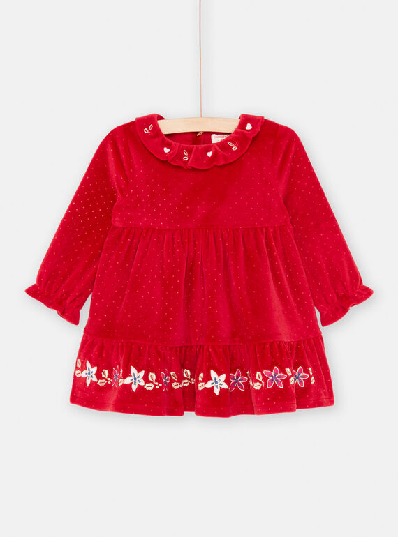 Abito rosso per le feste neonata SIWAYROB1 / 23WG09S2ROBF529