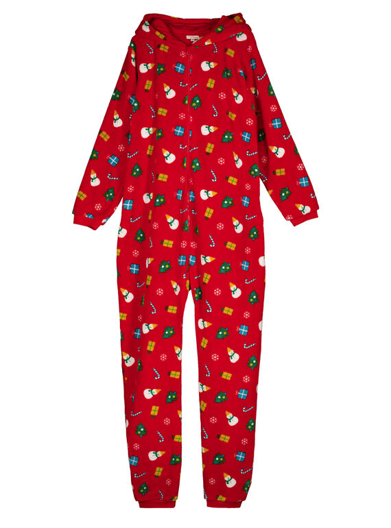 Tutina sacco nanna con cappuccio natalizia in soft boa neonato, bambino e adulto GEMISURNO / 19WH12T1D4SF505