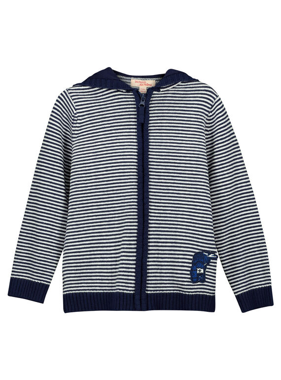 Cardigan con cerniera e cappuccio bambino FONEGIL / 19S902B1GIL070